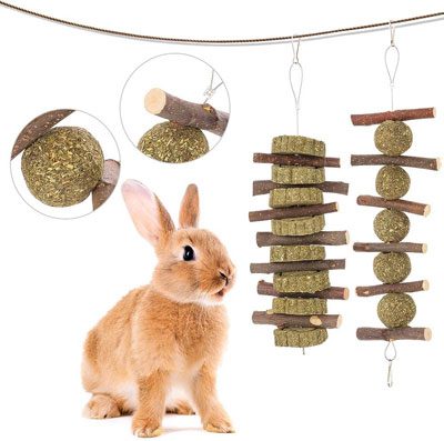 juguetes y accesorios para conejos